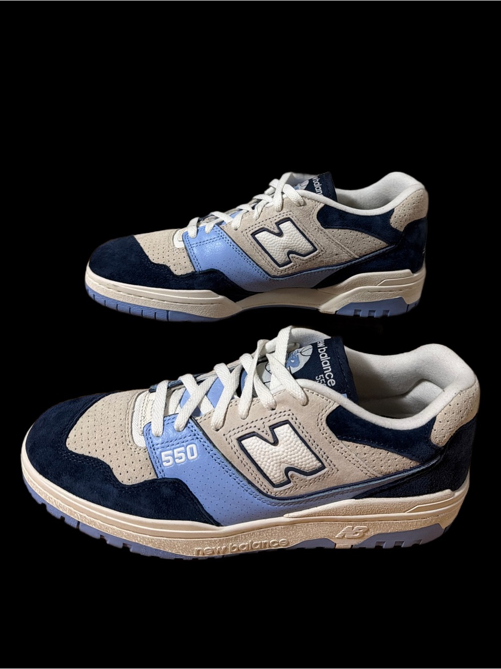 New Balance 550 Sneakers in Navy, Light Blue & Gray Men’s size 10.5 *NEW* - Picture 3 of 12